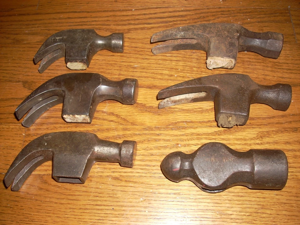 Lote de 6 antiguos vintage lote mixto de cabezas de martillo plomera artesano Cheney Stanley. Foto 4 de 4