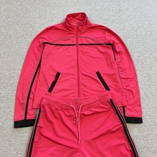 Vintage Track Suit Set Pants Jacket Women  s Hot Pink