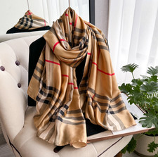 Scarf Elegant, Large Soft,geometric, Long Shawl Neckerchief 180x90cm