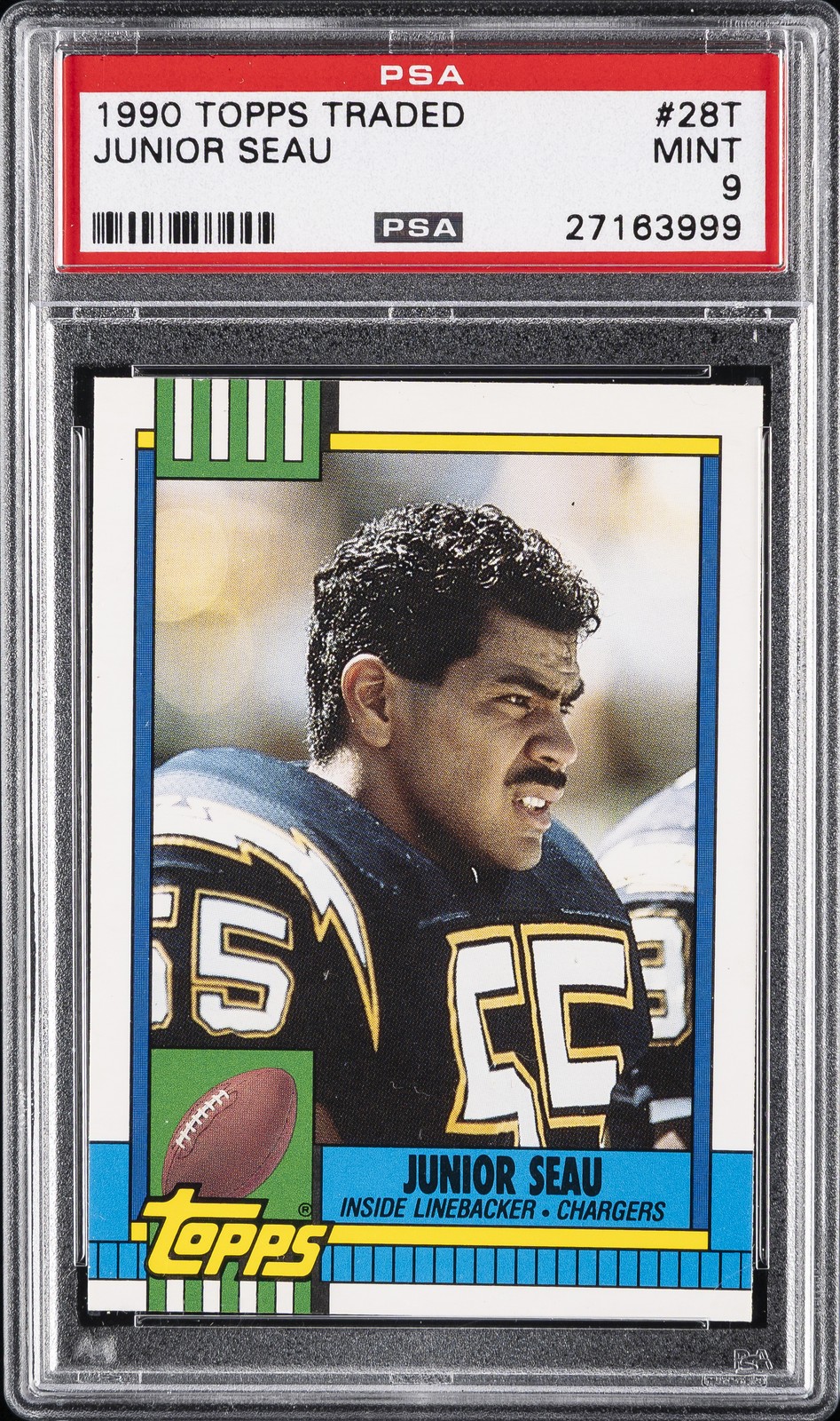 1990 TOPPS TRADED #28T JUNIOR SEAU PSA 9