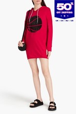 RRP €890 ROBERTO CAVALLI SPORT Jersey Mini Hooded Dress Size S Basketball Print