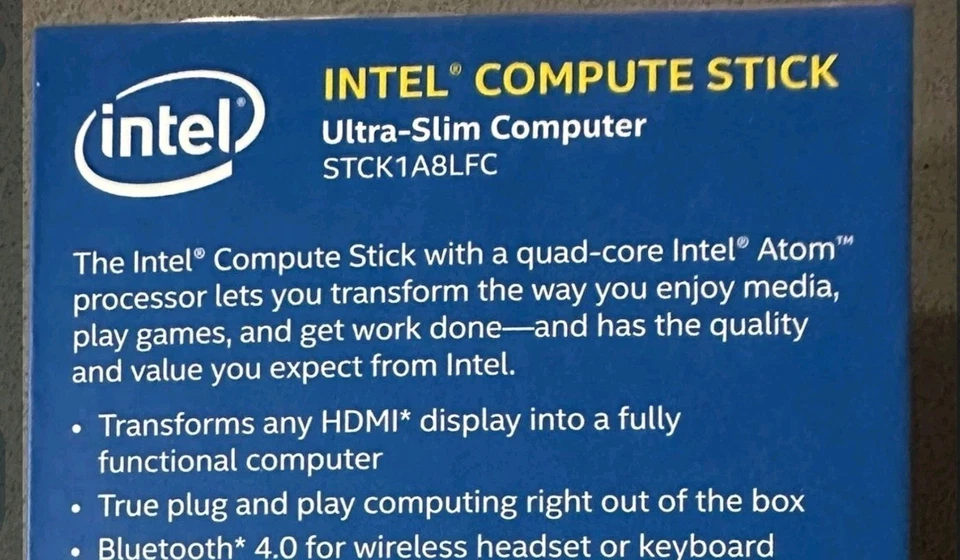 Intel Compute Stick (STCK1A8LFC) 1gb - Linux (Ubuntu 14.04) - Sealed - Image 2 of 4