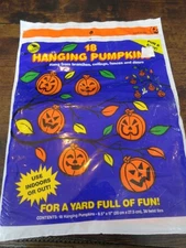 New VTG Sun Hill USA 18 Hanging Pumpkin Bags Indoor Outdoor 8.5" x 11"