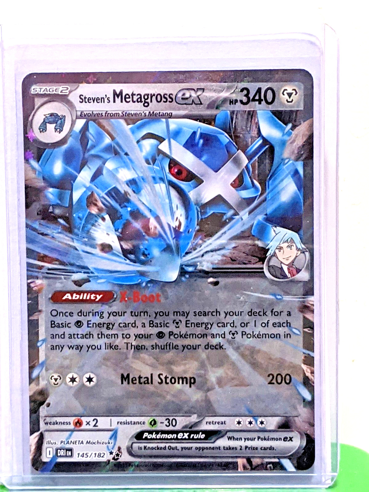 Steven's Metagross ex 145/182 Sv10: Destined Rivals Holo Double Rare NM