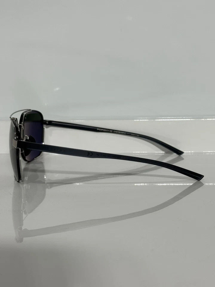 Gafas de sol para hombre Porsche Design P8922 B de metal plateado Foto 3 de 4