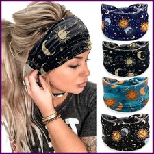 Bohemia Print Wide Headbands New Vintage Elastic Knot Turban Headwrap for Women