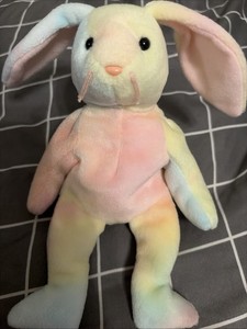Hippie TY Beanie Baby Buddy Ty-Dyed Bunny Rabbit 1998