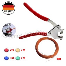Plombenzange Bleiplombenzange Stahl +30m Plombendrähte +100 Plomben Set für Blei