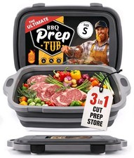 Collapsible BBQ Prep Tub with Lid  Cutting Board Jr - 3-in-1 by - 2.1 Gal - ...
