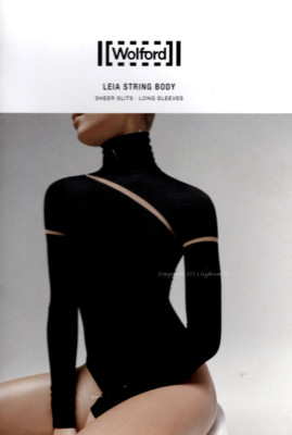NIB   Wolford ~LEIA ~ String Body   fairly light / black   Gr. EU 34-36 / US 4-6
