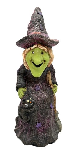 gran figura de bruja cara verde