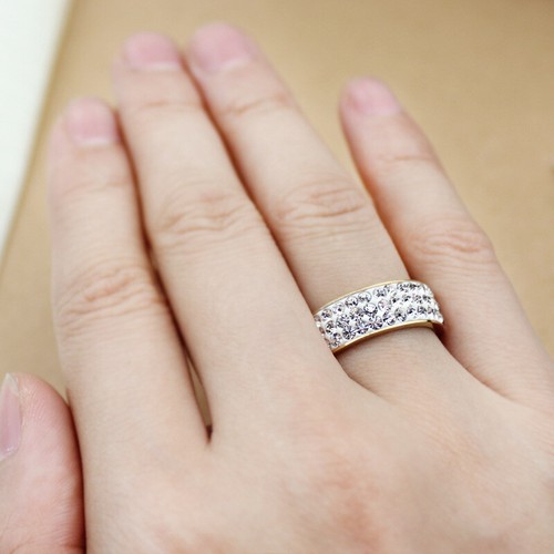 Splendido anello pieno di diamanti uomo e donna top model bigiotteria moda misura 5-12 - Foto 3 di 19