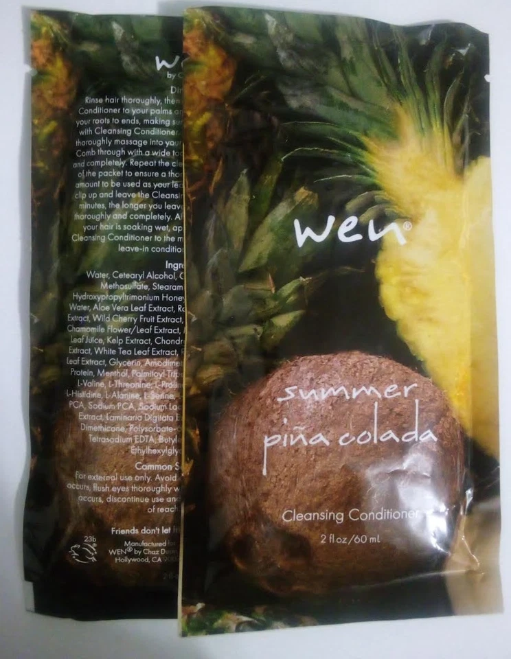 Wen by Chaz Dean Cleansing Conditioner 2oz travel packs SUMMER PINA COLADA SET-2 - Image 2 of 4