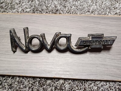 Original Chrome 1973 Chevy NOVA Script Emblem Ornament OEM #327513 | eBay