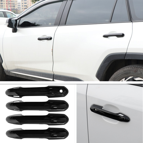 Bright black Front Door Handles Cover Trim For Toyota RAV4 20192023 eBay