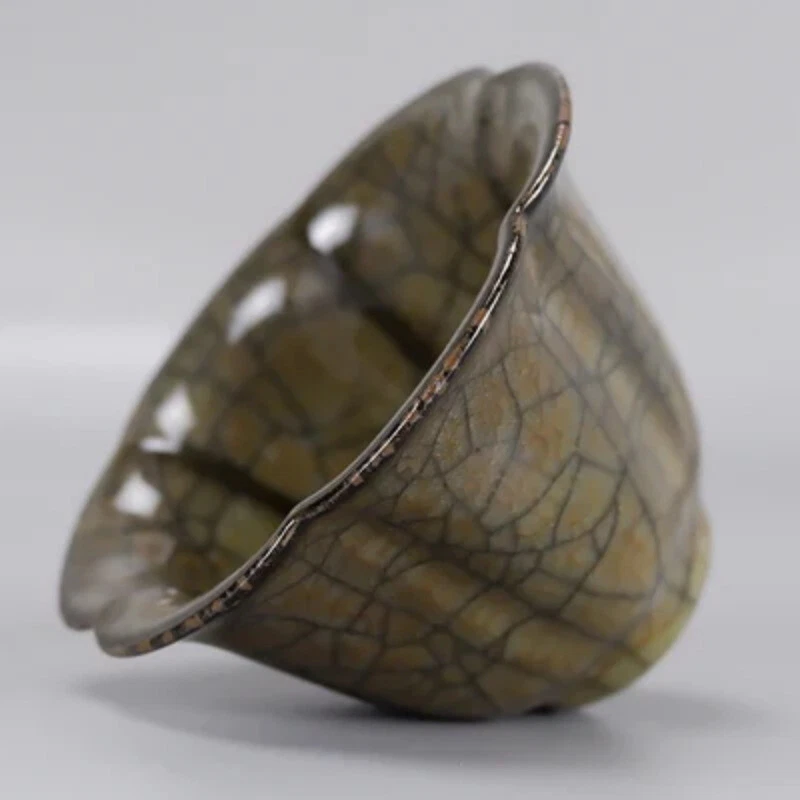 Antique Porcelain Ge Kiln Gold Wire Iron Wire Plum Blossom Cup Foto 4 de 4