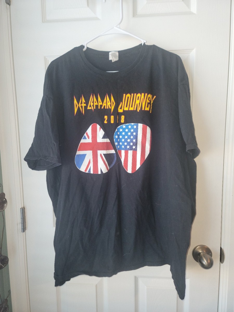 Def Leppard & Journey 2018 Tour Rock Concert Short Sleeve Crew