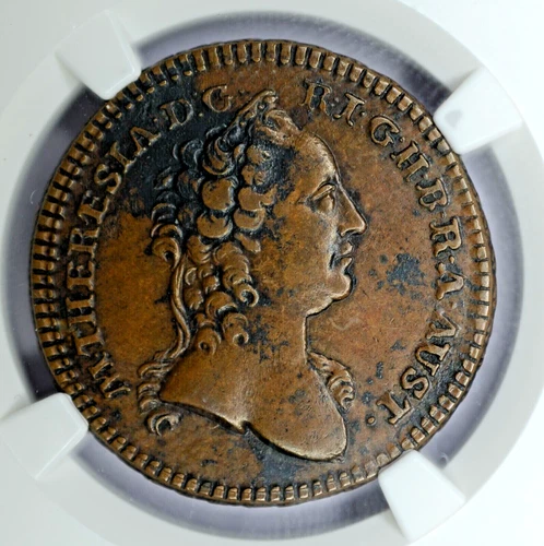 Austria 1 Kreuzer 1760 H AU Details NGC bronze KM#1993 Maria Theresa Rare