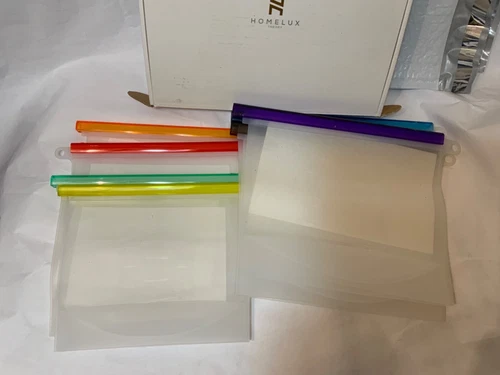 Homelux Theory Reusable Silicone Food Storage Bags | LEAKPROOF, AIRTIGHT 7pieces