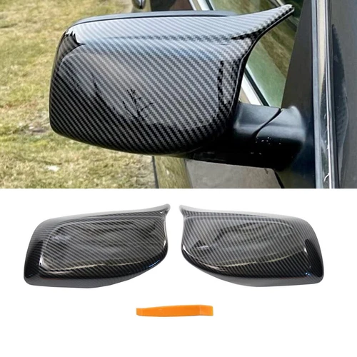 Carbon Fiber Pattern M Style Side Wind Mirror Cover Cap For BMW E60 2003-2007