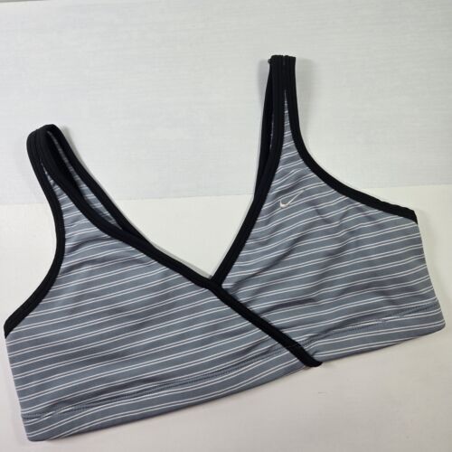 Vintage Nike Sports Bra Size Medium Blue & White Stripe *Flaw*