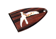 Trussrod Cover Macassar Ebony Abalone Bird In...