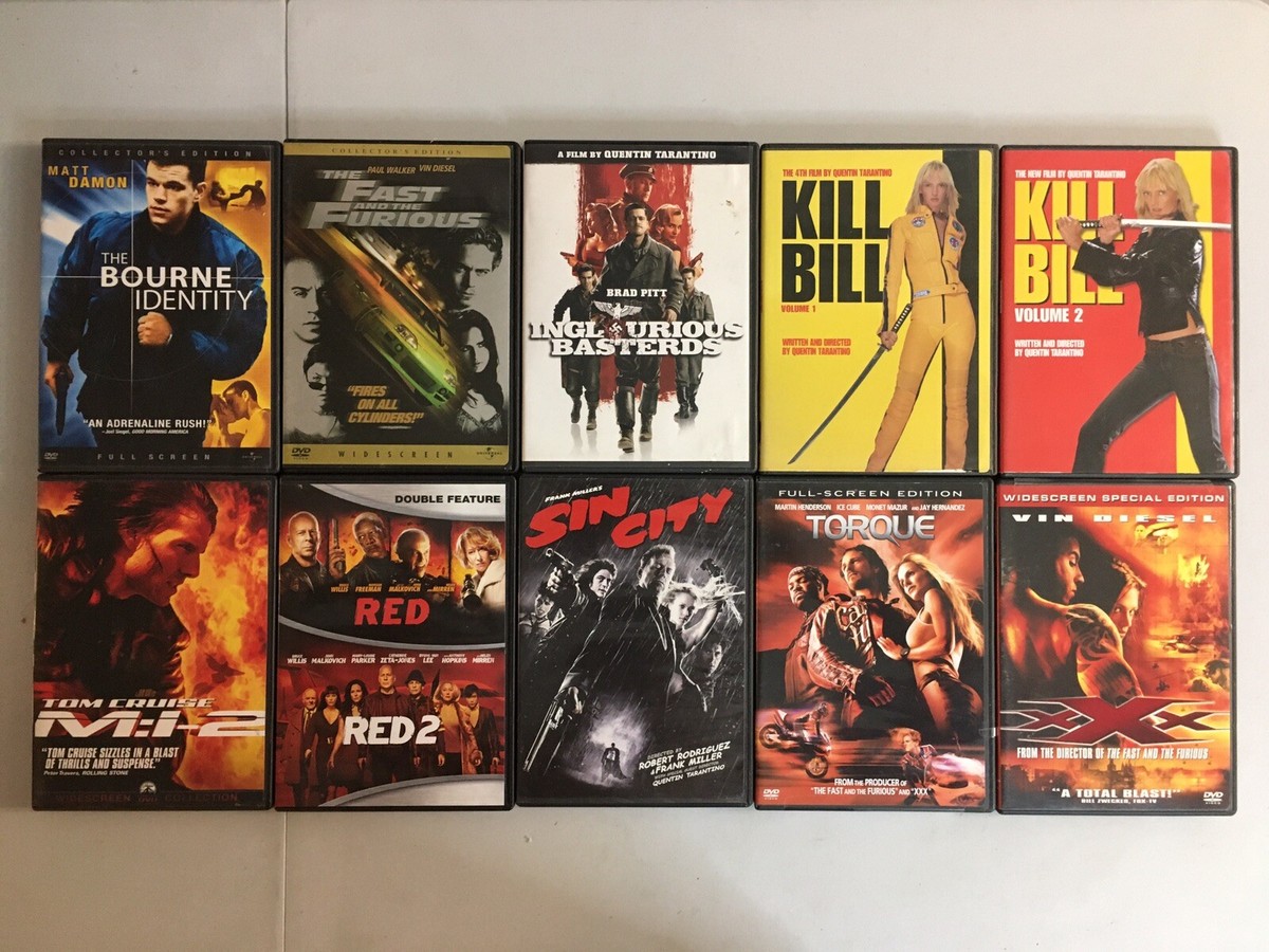 〇（29d）CLASSIC MOVIE　1～7 Lot of 10 Classic Action DVDs Fast & Furious XXX Bourne Kill