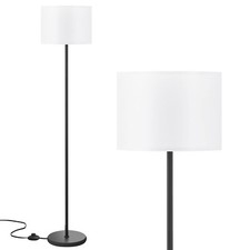 Modern Floor Lamp Simple Design with White Shade, Foot Pedal Switch, 60" Smal...