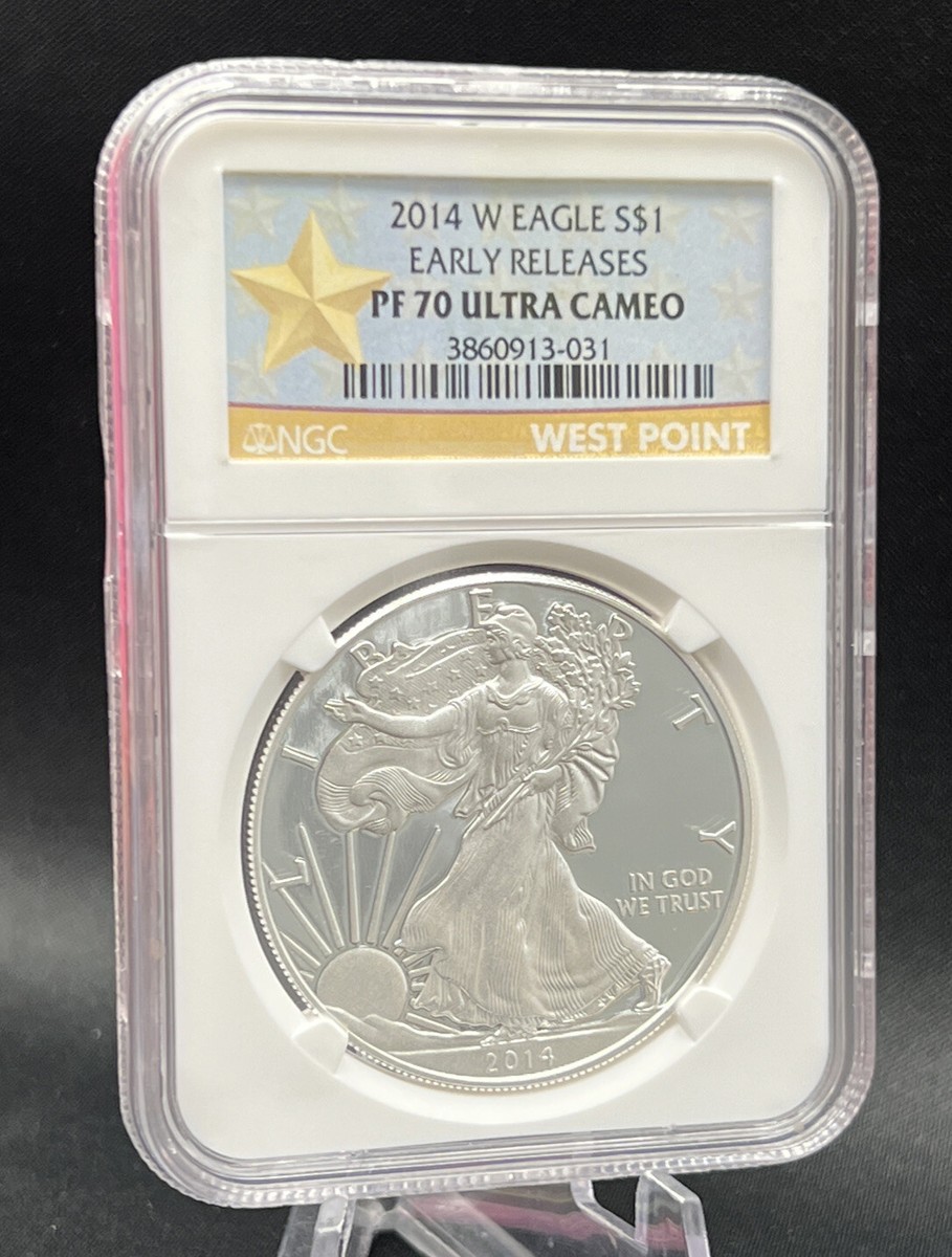 2014 W 1oz Proof American Silver Eagle NGC PF 70 Ultra Cameo Early