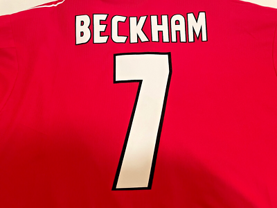 100% Manchester Authentic United 1998-99 Umbro Jersey #7 Beckham