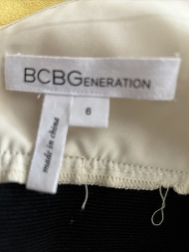 MINI ABITO BCBGENERATION FODERATO A SPALLA CREMA E NERO TAGLIA 6 - Foto 9 di 9