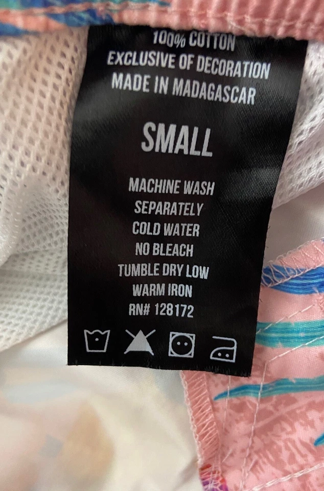 Pantalones Cortos de Baño Ring of Fire Para Hombre Pequeños Rosa Tropical Estampado de Loro Novedad Foto 4 de 4