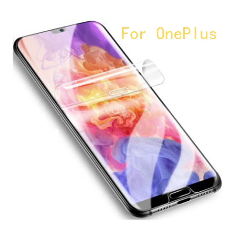 Screen Protect Clear Phone Soft Protective Film For OnePlus 8 6 9 7 Pro - Image 3 of 4