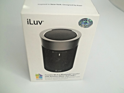 iLuv AUD Click, Portable Wi-Fi & Bluetooth Speaker with Amazon Alexa New