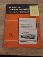 Revue technique Opel KADETT