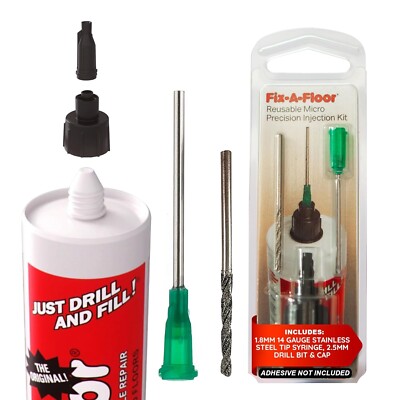 Fix-A-Floor Präzisions-Injektionsset - Profi Bodenreparatur für Fliesen, LVT & Holz