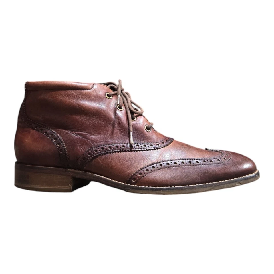 Cole Haan Liam Chukka II Men's 9 Wingtip Leather Ankle Boots Brogue Lace C11053 - Image 3 of 4