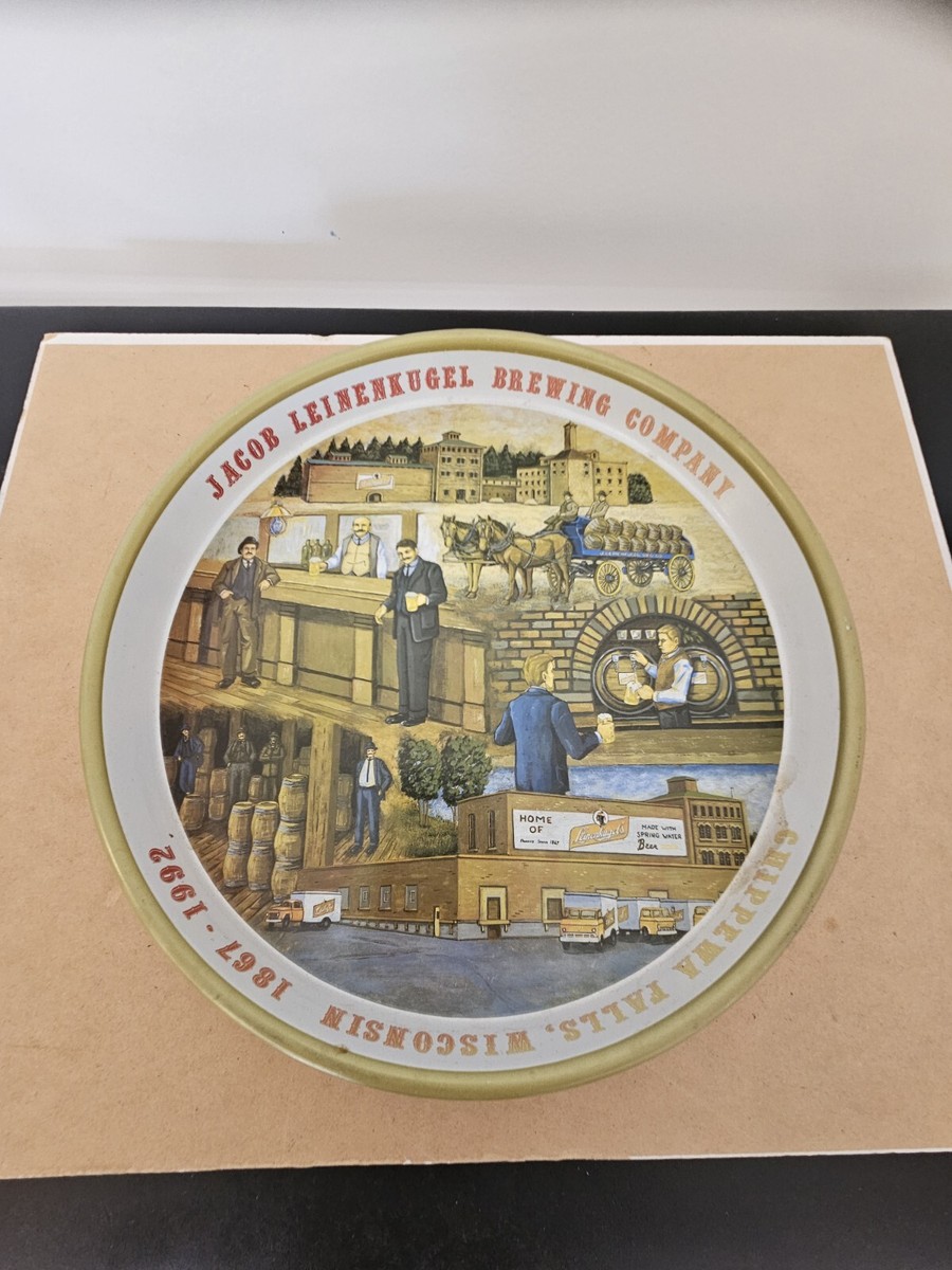 Jacob Leinenkugel Brewing Company 125th Anniversary Tray Tin Tray 