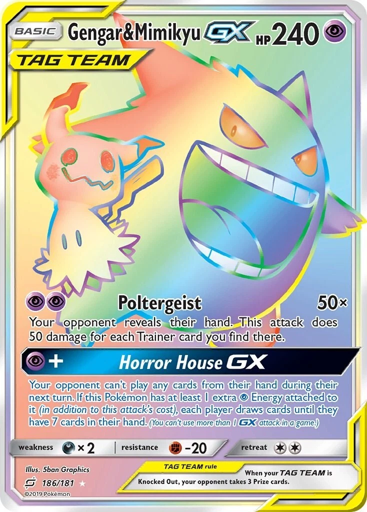 Gengar & Mimikyu GX 113/095 Sm9: Tag Bolt for sale | eBay