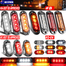 LED Clearance Light Side Marker Lamp RED AMBER White Trailer Truck Caravan Lorry