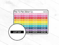 1349-40 Lazy Day Header/Dividers Planner Stickers