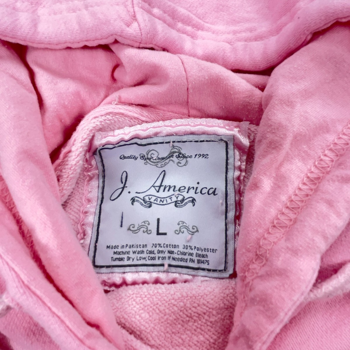 Virginia Tech Hokies Hoodie Women Large Pink White Sweatshirt