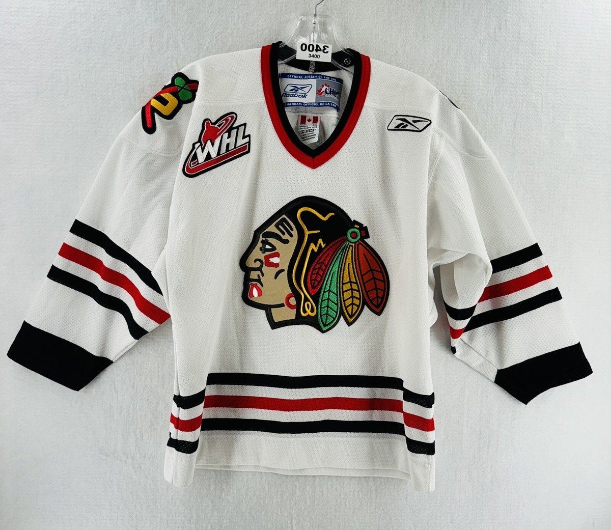 VTG Reebok WHL Portland Winterhawks Hockey Embroidered Team Jersey