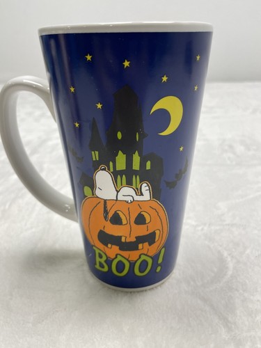 Pair 2x Peanuts Gang Great Pumpkin Mummy Snoopy Woodstock Halloween Mug Tall Boo - Picture 10 of 12