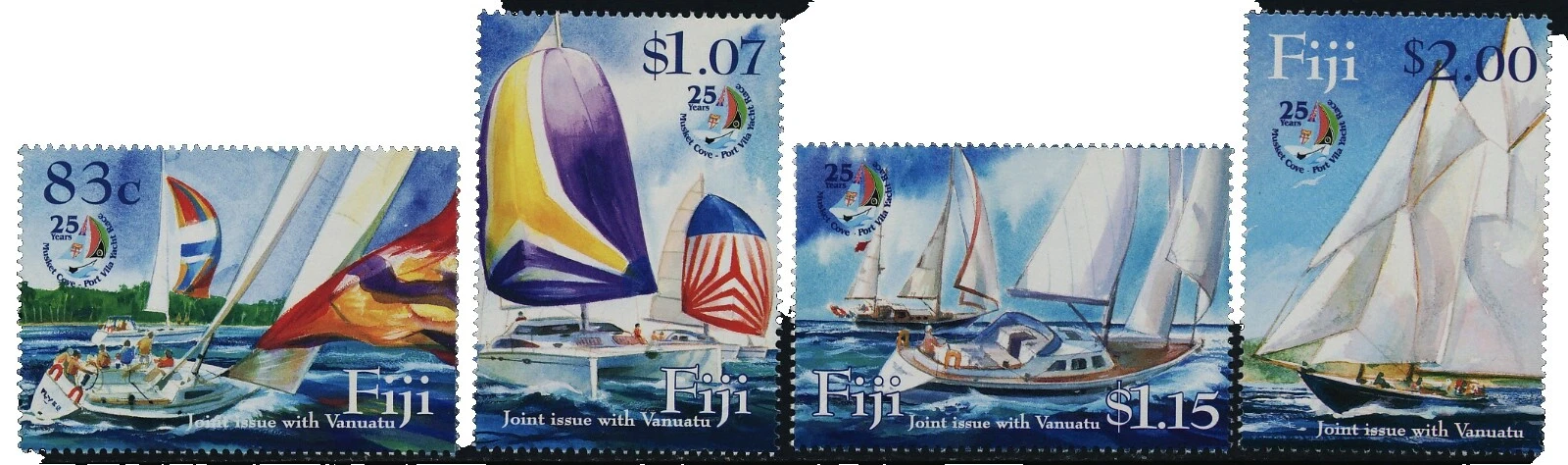 Cubierta de Barcos y botes sellos de Fiji (1967-presente)