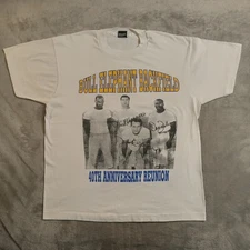 VTG Los Angeles Rams Shirt Mens X-Large White Double Sided Graphic Print 90s NFL