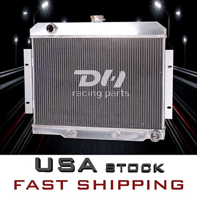 3row radaitor for 72-86 Jeep CJ5 CJ6 CJ7 Chevy 350 Small Block SBC V8 Swap DH
