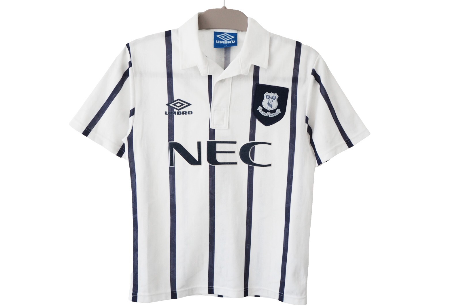 Vintage EVERTON 1993/94 Jersey T-Shirt Size Women's S football away kit 90s