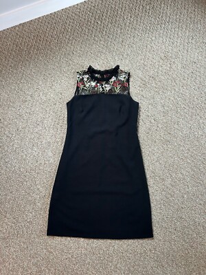 Karl Lagerfeld Knee-Length Dress with Floral Lace Details, Size 2/Small