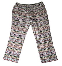 Hanna Andersson ELF FairIsle Flannel Pajama Pants Unisex Mens XXL 42  Drawstring